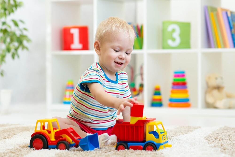 kid playing alone