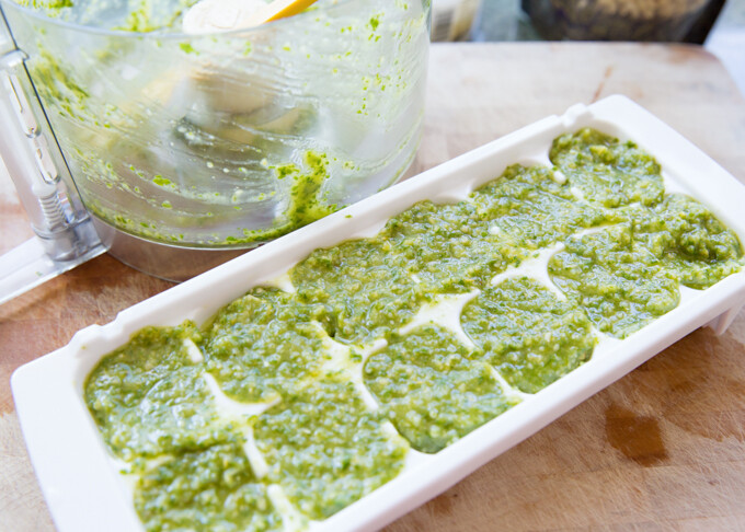 pesto ice cubes