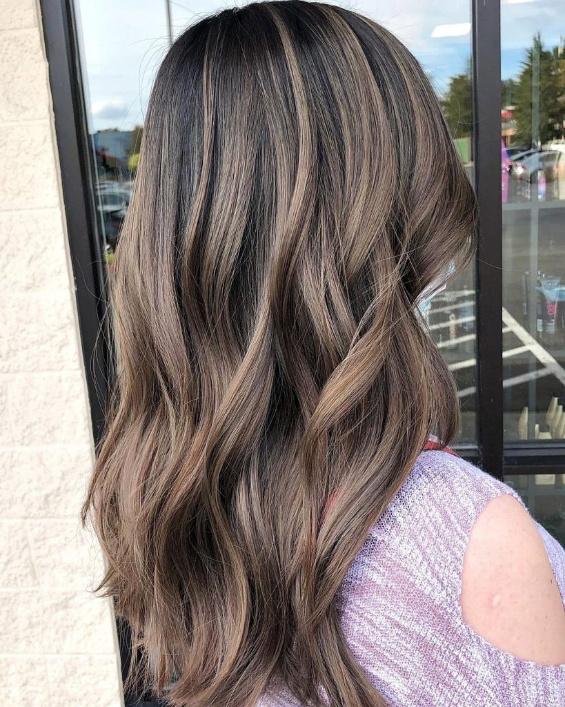 Medium Ash Brown Hair Color With Highlights
