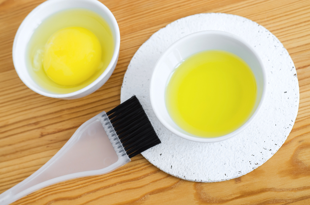 olive oil and egg for dry hands