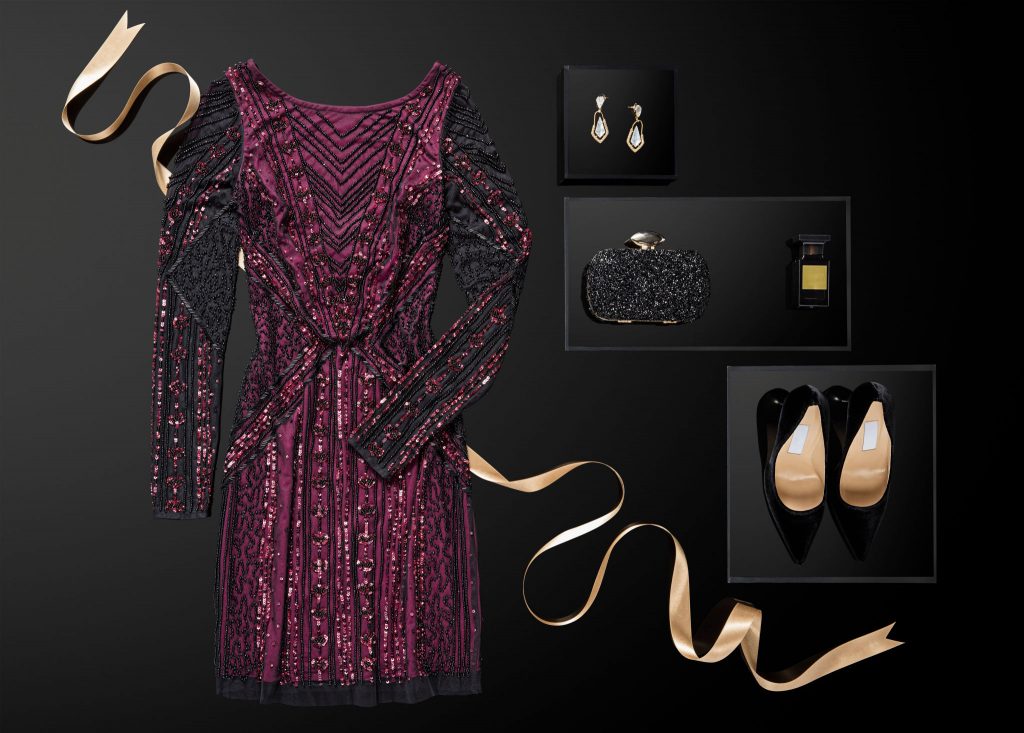 glitter dress for Valentine's Day