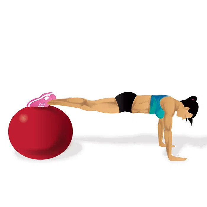 exercise ball for a flat stomach