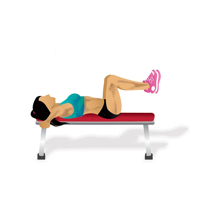 leg lift bent for a flat stomach