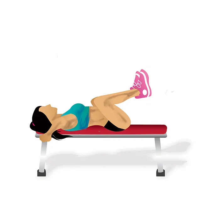 leg lift bent for a flat stomach
