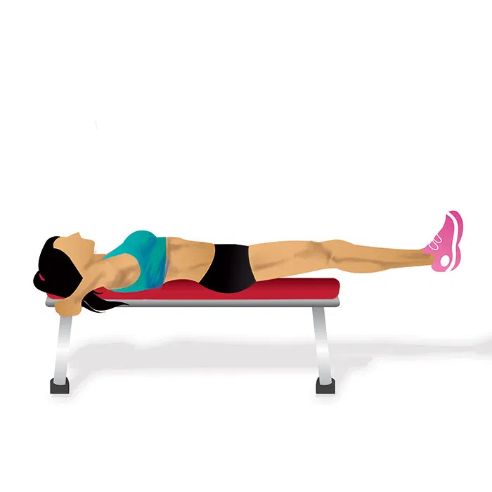 leg lift bent for a flat stomach