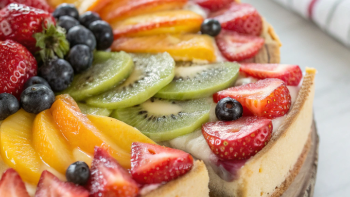Fresh Fruit Cheesecake Pizza