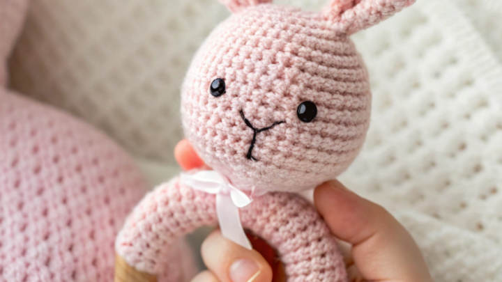Crochet a Sweet Bunny Rattle for Baby