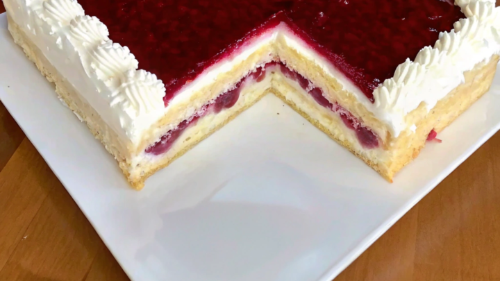 Delightful Homemade Cherry Jelly Cake
