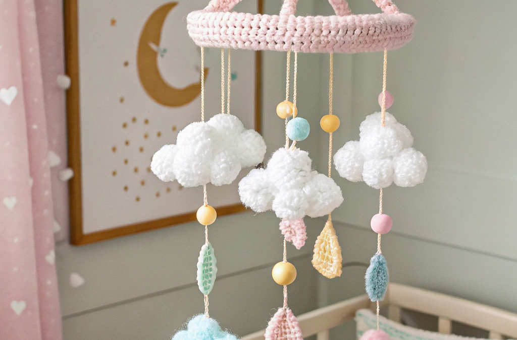 Dreamy Cloud Mobile Crochet Project 1 Dreamy Cloud Mobile Crochet Project