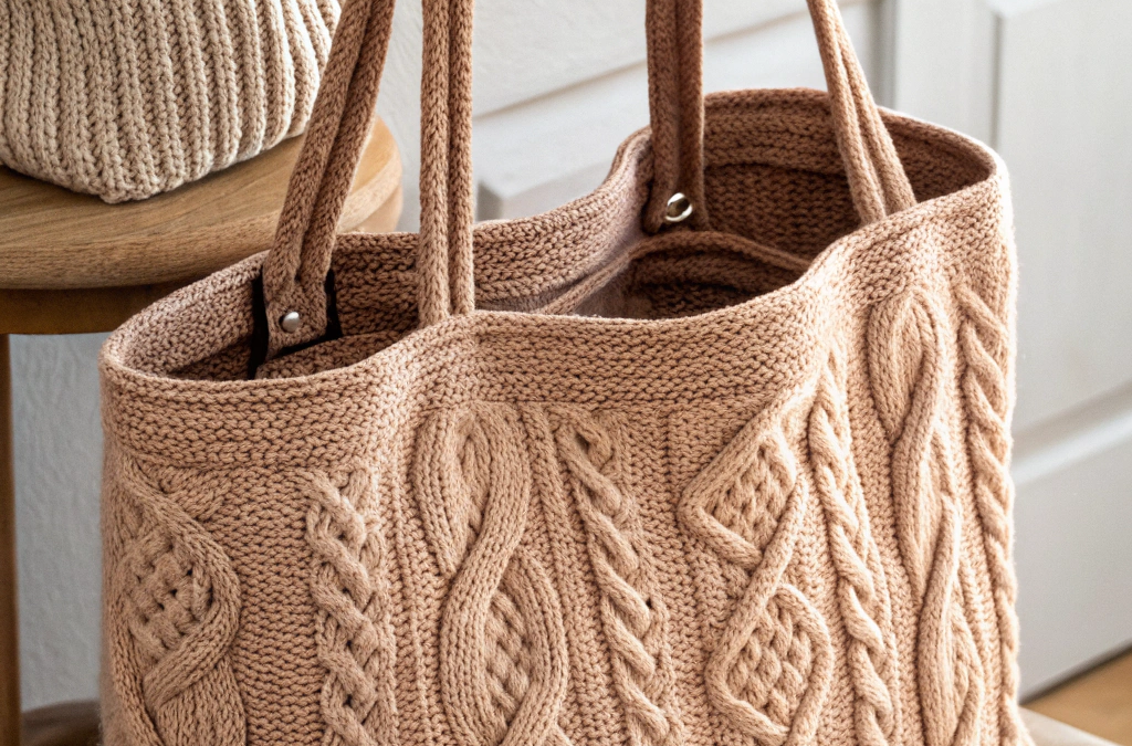 Your Stunning Cable Knit Carryall