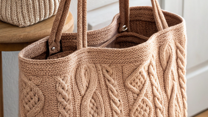 Your Stunning Cable Knit Carryall
