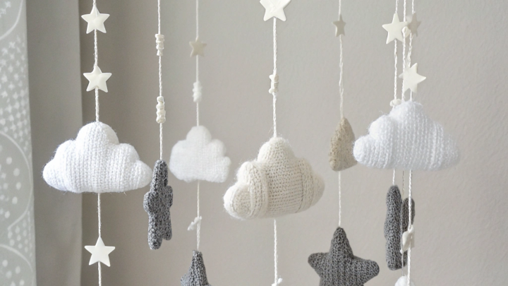 Dreamy Cloud and Star Baby Mobile You Can Make