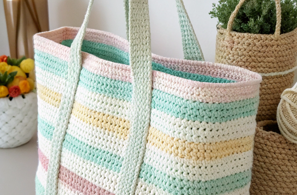 Crochet Your Own Chic Striped Tote Bag