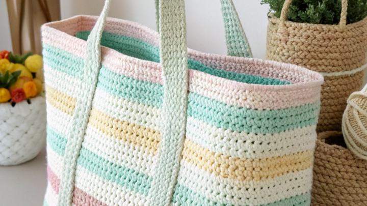 Crochet Your Own Chic Striped Tote Bag