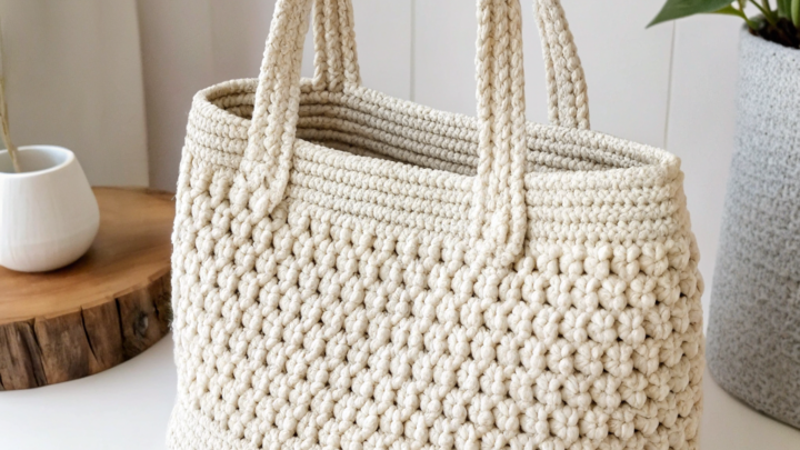 Beautiful Bobble Stitch Tote Bag From Start to Finish