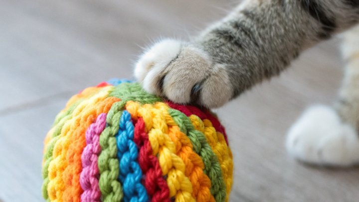 Rainbow Ball Fun for Your Feline Friend