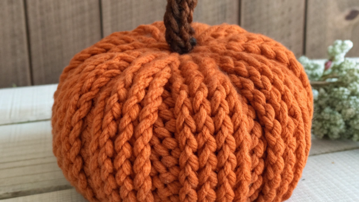 Cozy Knitted Pumpkin Patch