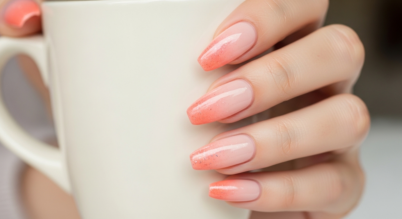Peachy Ombre Shimmer