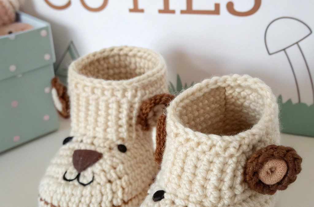 Sweet Little Bear Paw Booties