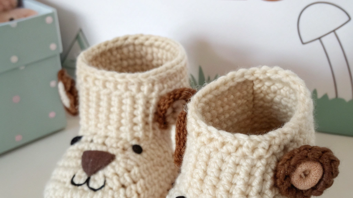 Sweet Little Bear Paw Booties