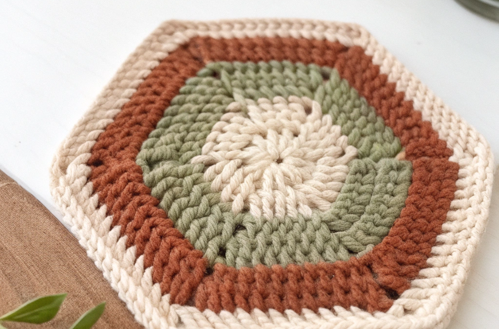 Stitch Your Own Stylish Hexagon Coaster