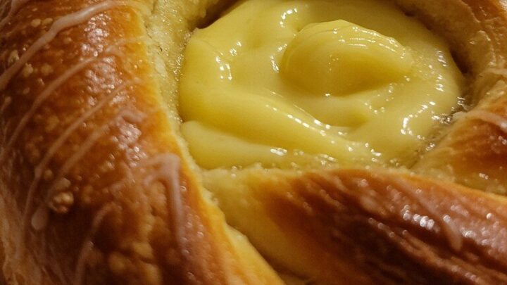Golden Custard Danish Swirls
