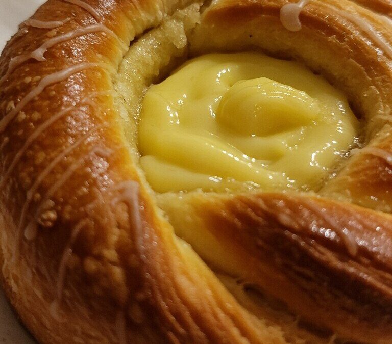 Golden Custard Danish Swirls