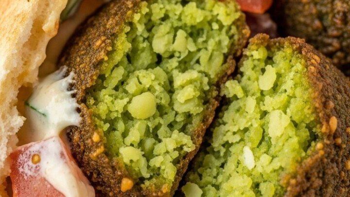 Golden Green Falafel Pitas