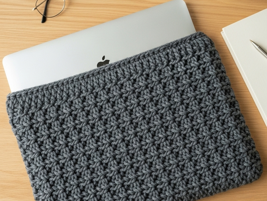 The Weekend Crochet Project: An Easy Laptop Sleeve for Beginners