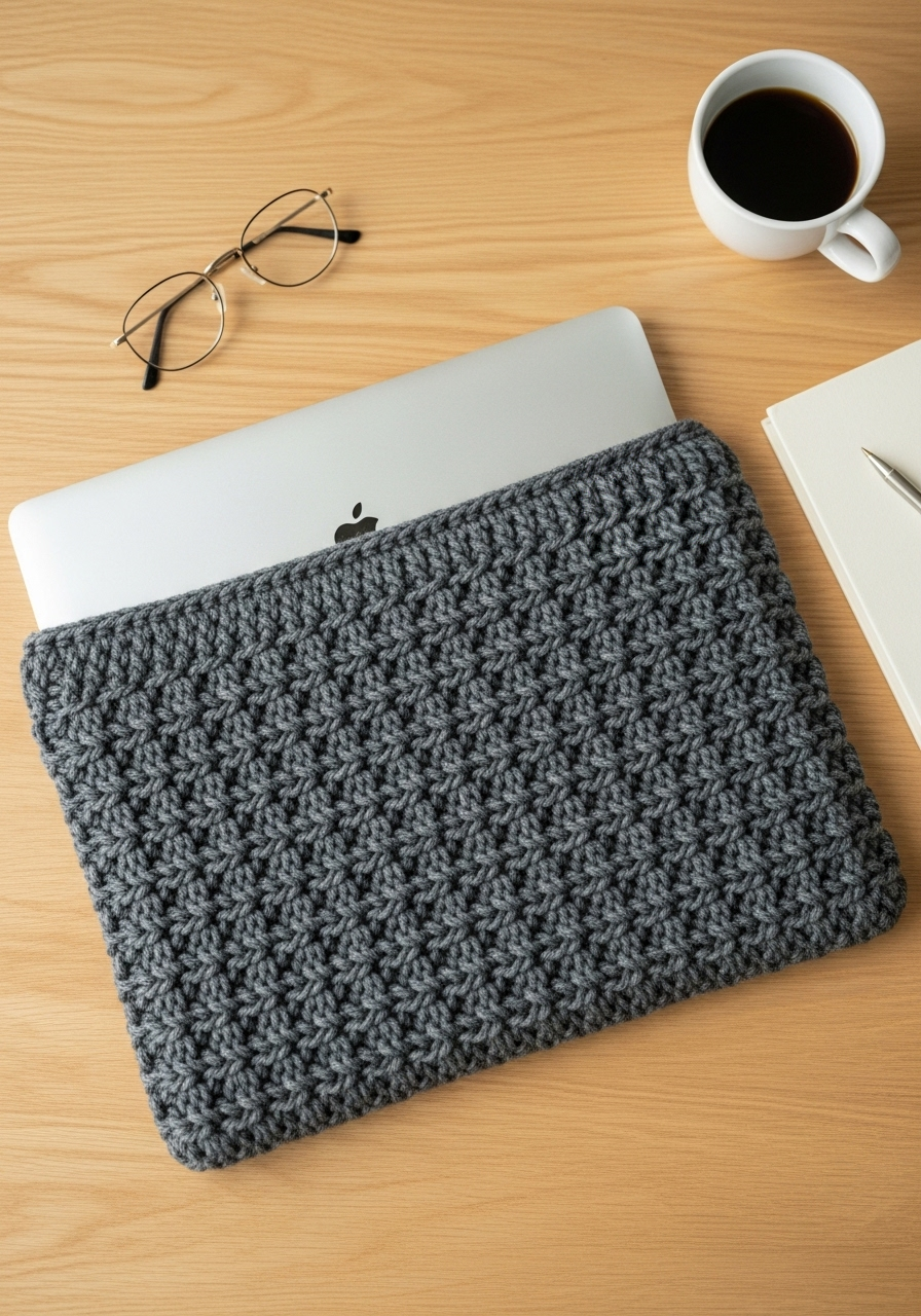The Weekend Crochet Project: An Easy Laptop Sleeve for Beginners