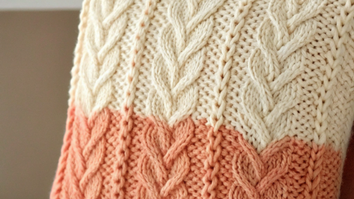 Knit a Stunning Two-Tone Cable Pillow