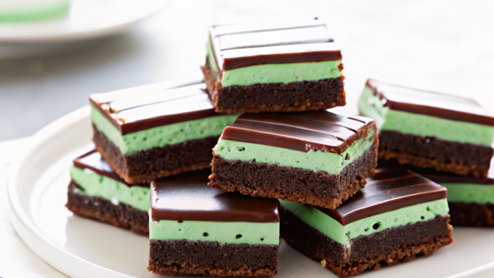 Glossy Mint Chocolate Brownies