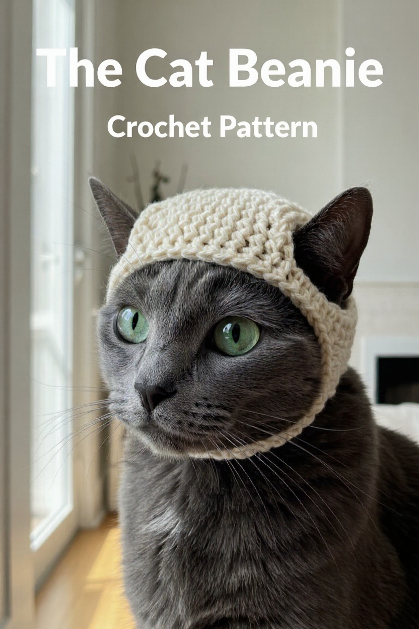 Free Crochet Cat Beanie Pattern for Beginners