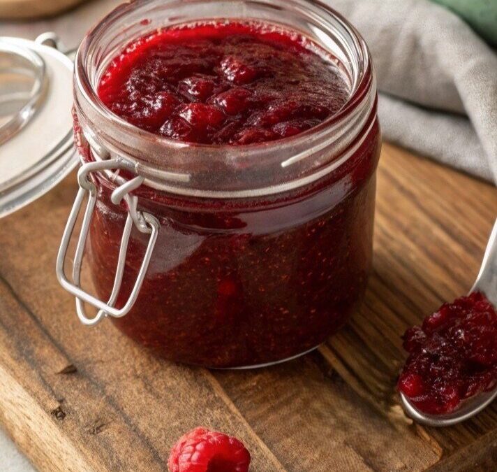 Vibrant Homemade Raspberry Chia Jam