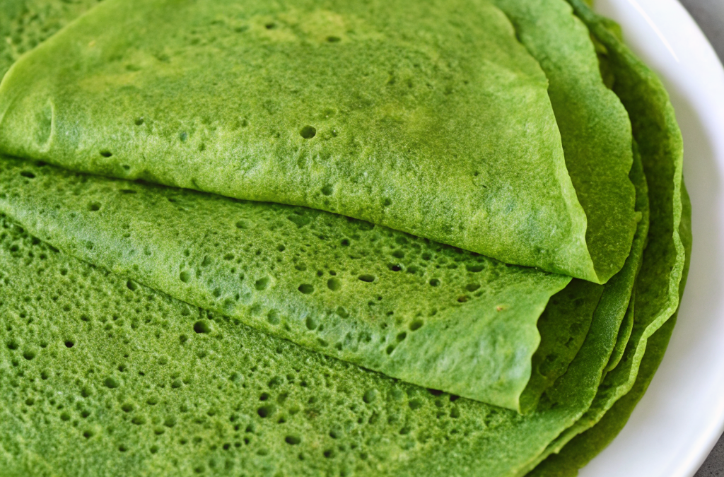 Vibrant Emerald Spinach Crêpes