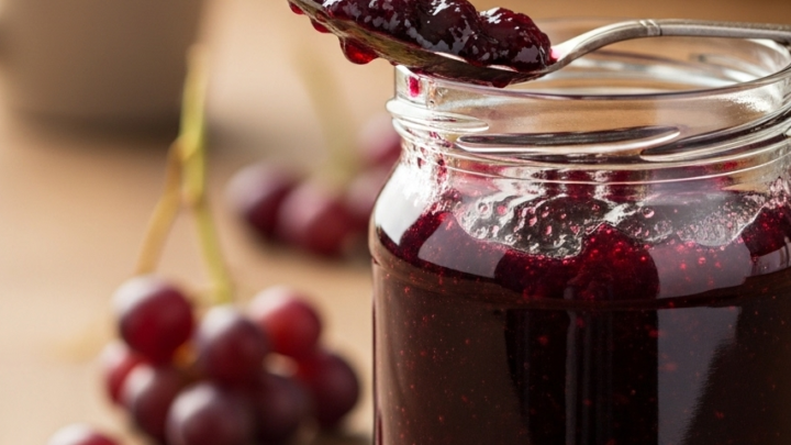 Rustic Homemade Grape Jam