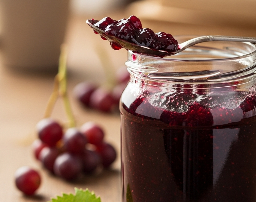 Rustic Homemade Grape Jam