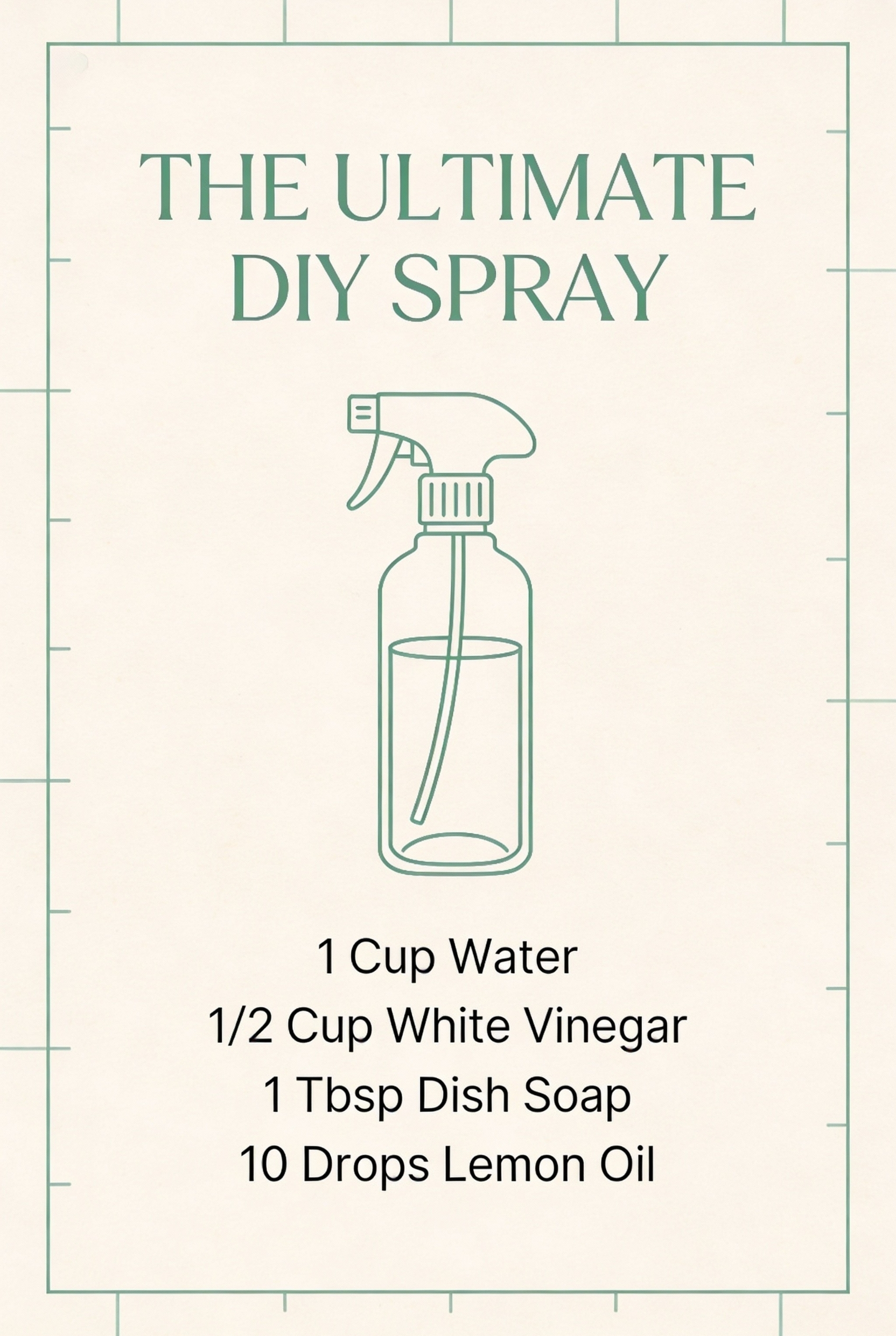 Save Your Clothes: The Ultimate Chemical-Free Stain Removal Guide 2 Illustration of a DIY stain remover spray bottle with recipe: water, vinegar, dish soap, and lemon oil for natural laundry care.