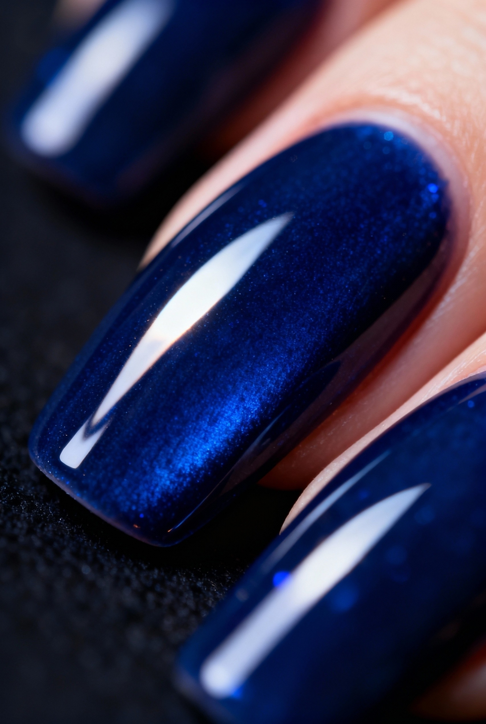Sophisticated Depth: The Midnight Blue and Navy Nails Manicure 3 3 20