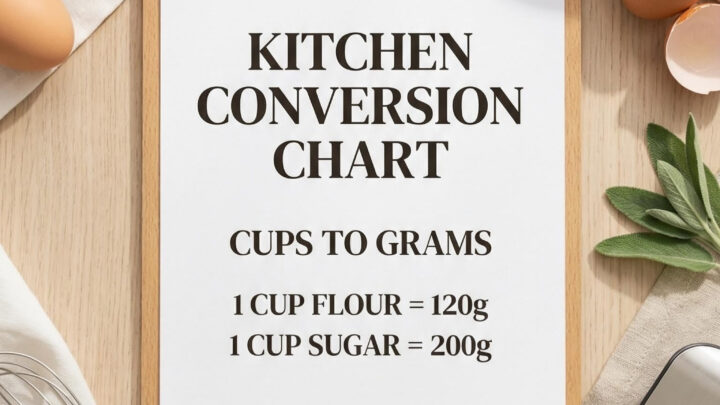 The Essential Kitchen Conversion Chart: Mastering Cups to Grams