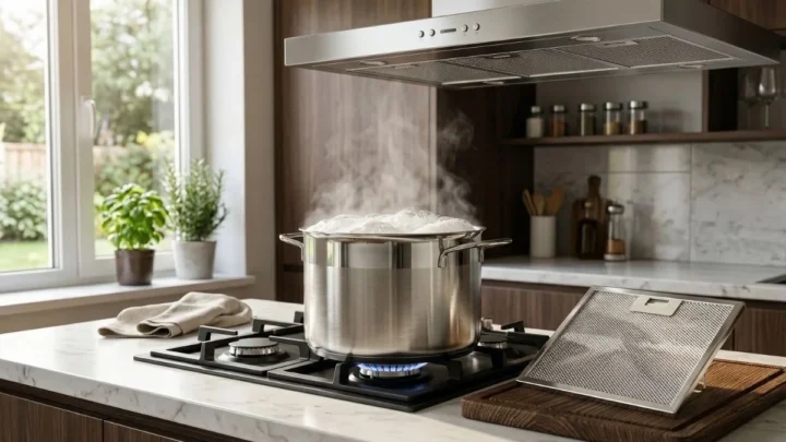 The ‘Boiling Water’ Hack for Instantly Cleaning Your Range Hood Filter