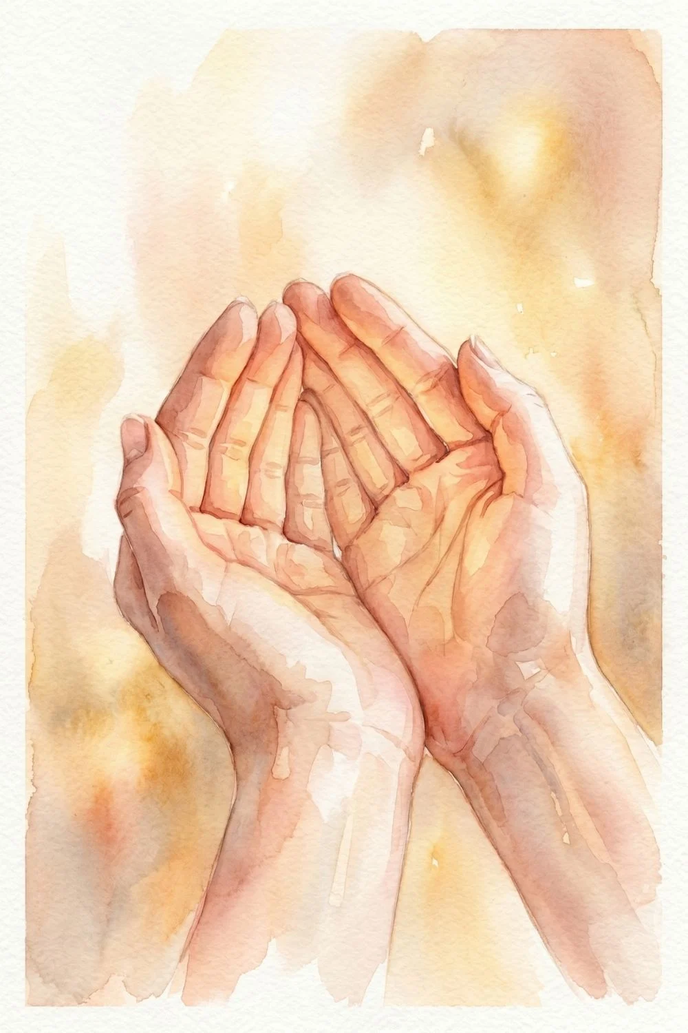 hands raised in prayer