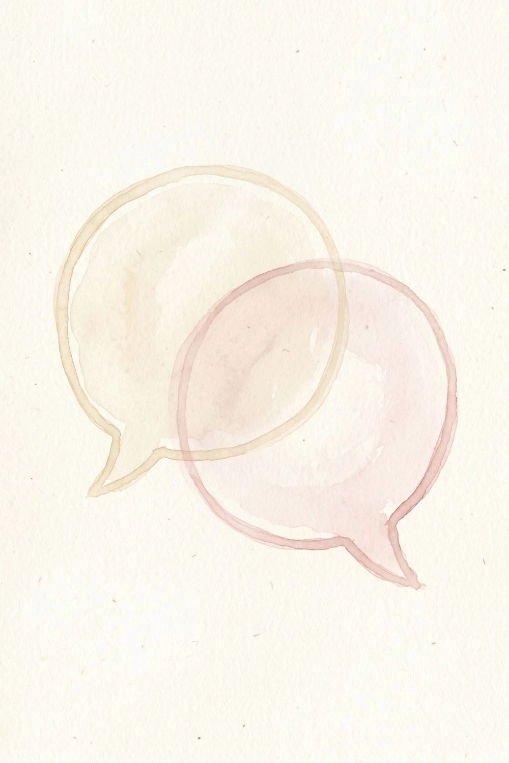 Two speech bubble outlines