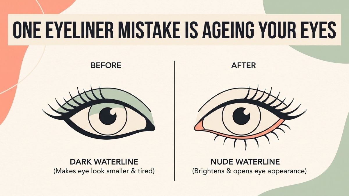 One Eyeliner Mistake That Quietly Ages Your Eyes (And the Fix Takes the Same Few Seconds)