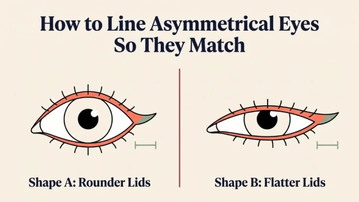 How to Line Asymmetrical Eyes So They Match