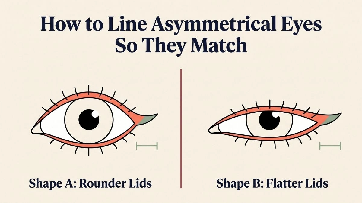 How to Line Asymmetrical Eyes So They Match
