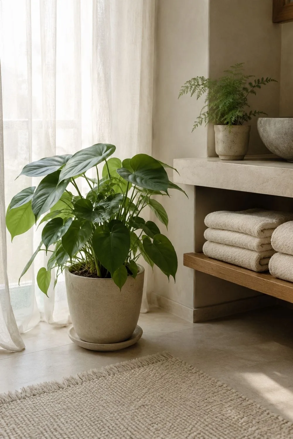 Stop Buying More Plants — Do This 10-Minute Styling Audit First 6 Indoor plants placed near soft indirect window light with breathable spacing