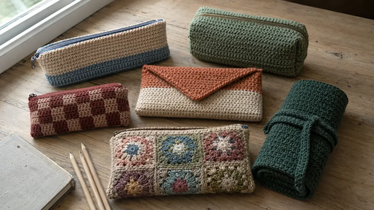 The Crochet Pencil Case Is Back—6 Styles That Are Actually Practical 1 The Crochet Pencil Case Is Back—6 Styles That Are Actually Practical