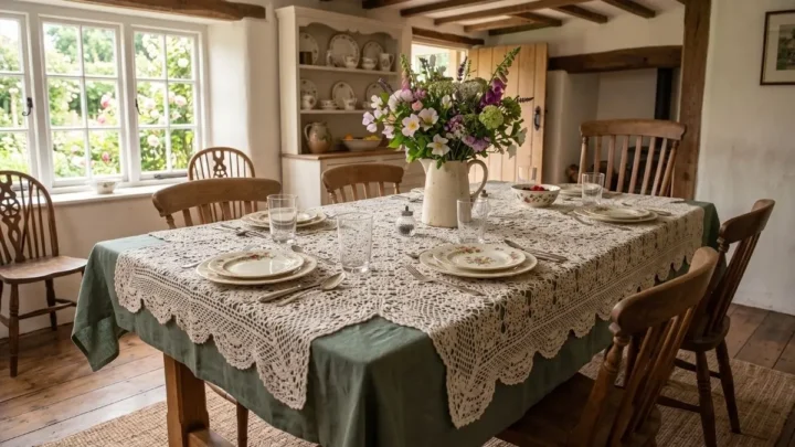 How to Layer Lace Over a Solid Colour: 6 Steps to a Vintage Table