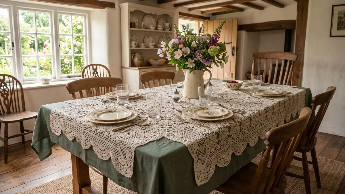How to Layer Lace Over a Solid Colour: 6 Steps to a Vintage Table 1 How to Layer Lace Over a Solid Colour: 6 Steps to a Vintage Table